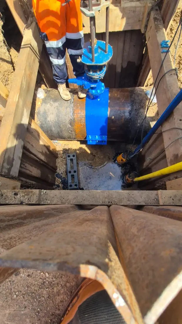 New water mains pipework and fittings