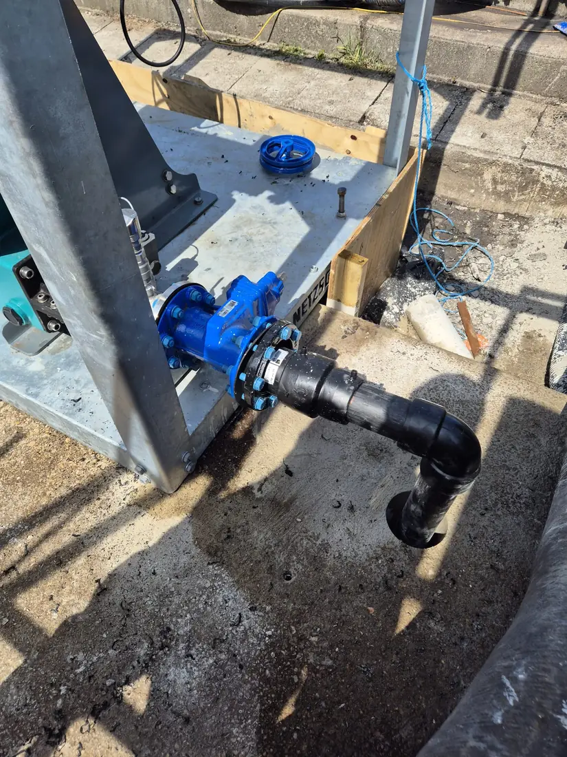 Ductile-iron valve manifold installed underground