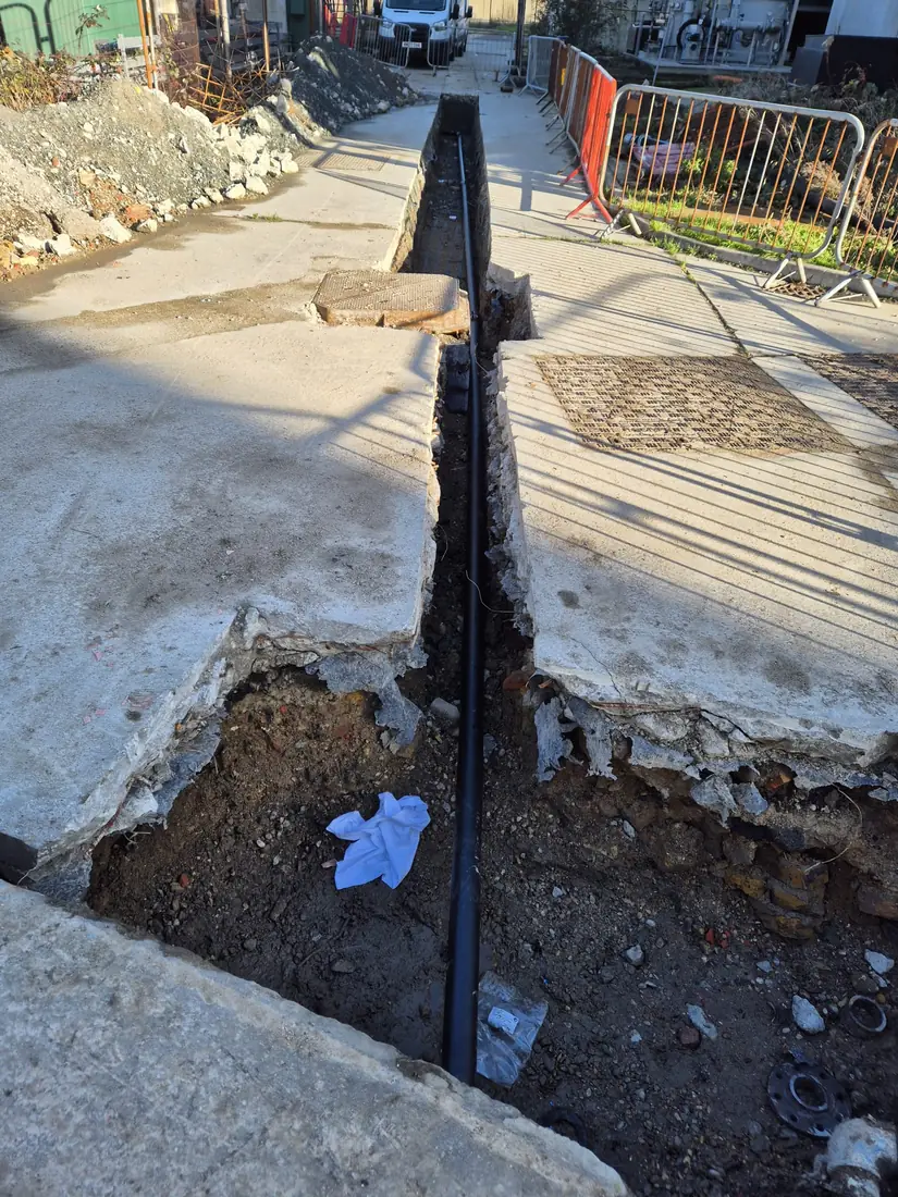 New water mains pipework and fittings