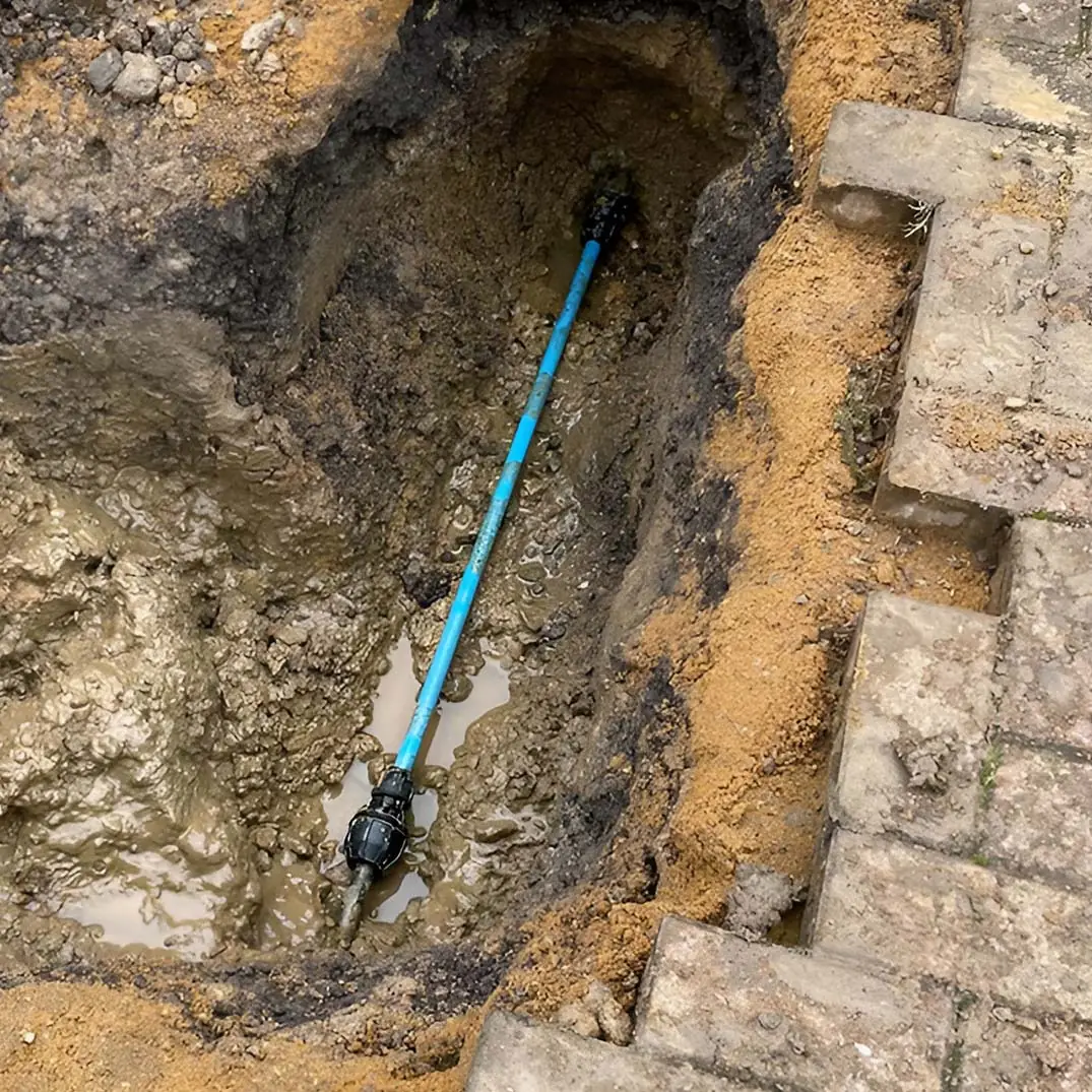 Multi-utility service connection — water, gas and cable
